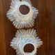 2 tulipes dentelle en opaline
