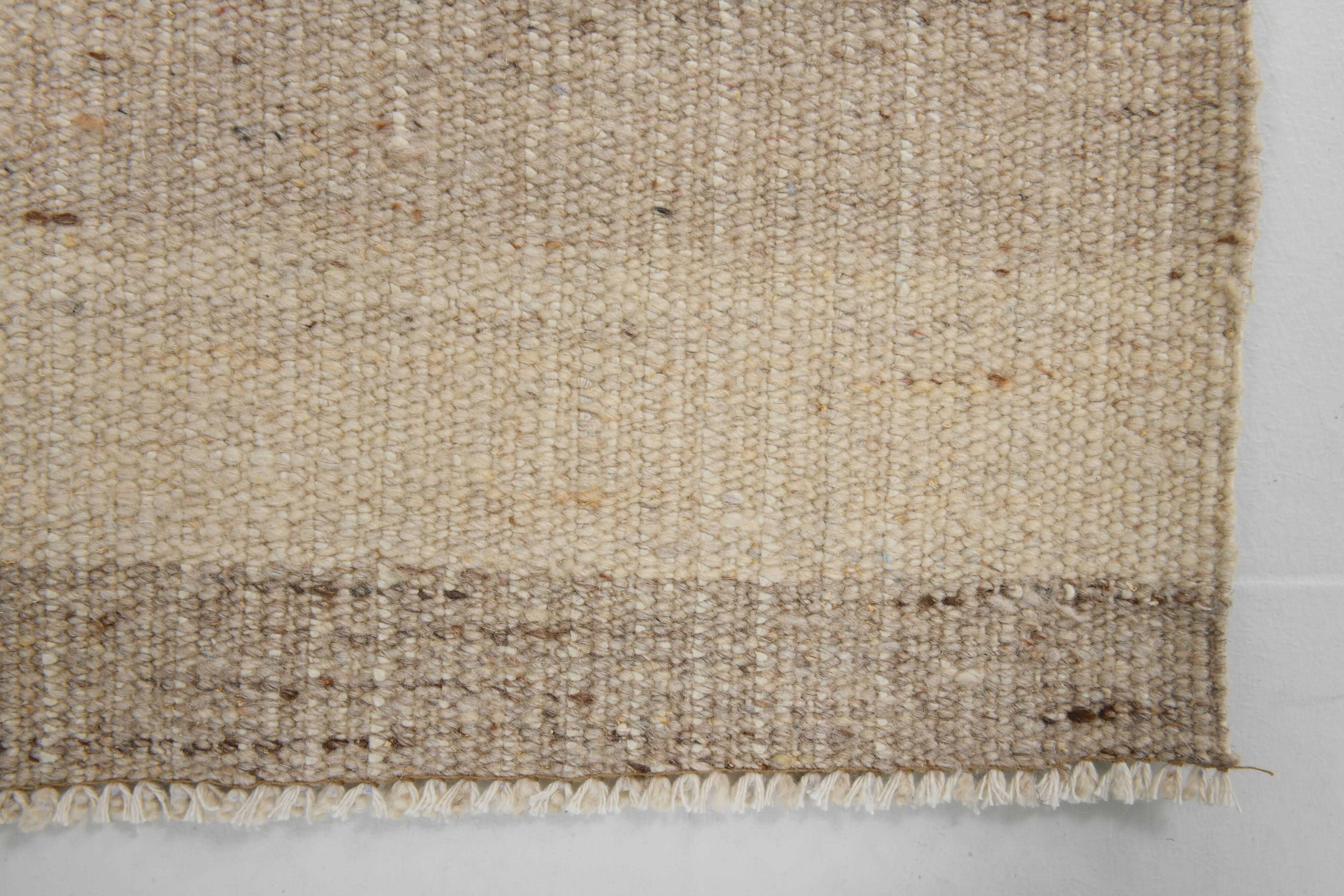 7x10 Beige & Brown Ethnic Kilim Rug 220x301Cm SK 35391