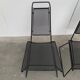 Set of vintage postmodern metal accent chairs by Rolf Rahmlow, 1980s.