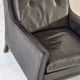 Danish mid century dark brown leather lounge chair, 1960s