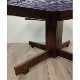 Vintage coffee table in resin and rosewood around 1960