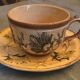 Wasmuel barbotine coffee and dessert plate service, late 19th century (19th century)