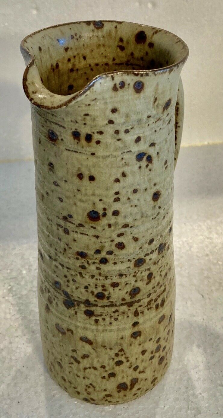 Pichet signed sylvie dufour gres la borne la puisaye epoque 1950/1960