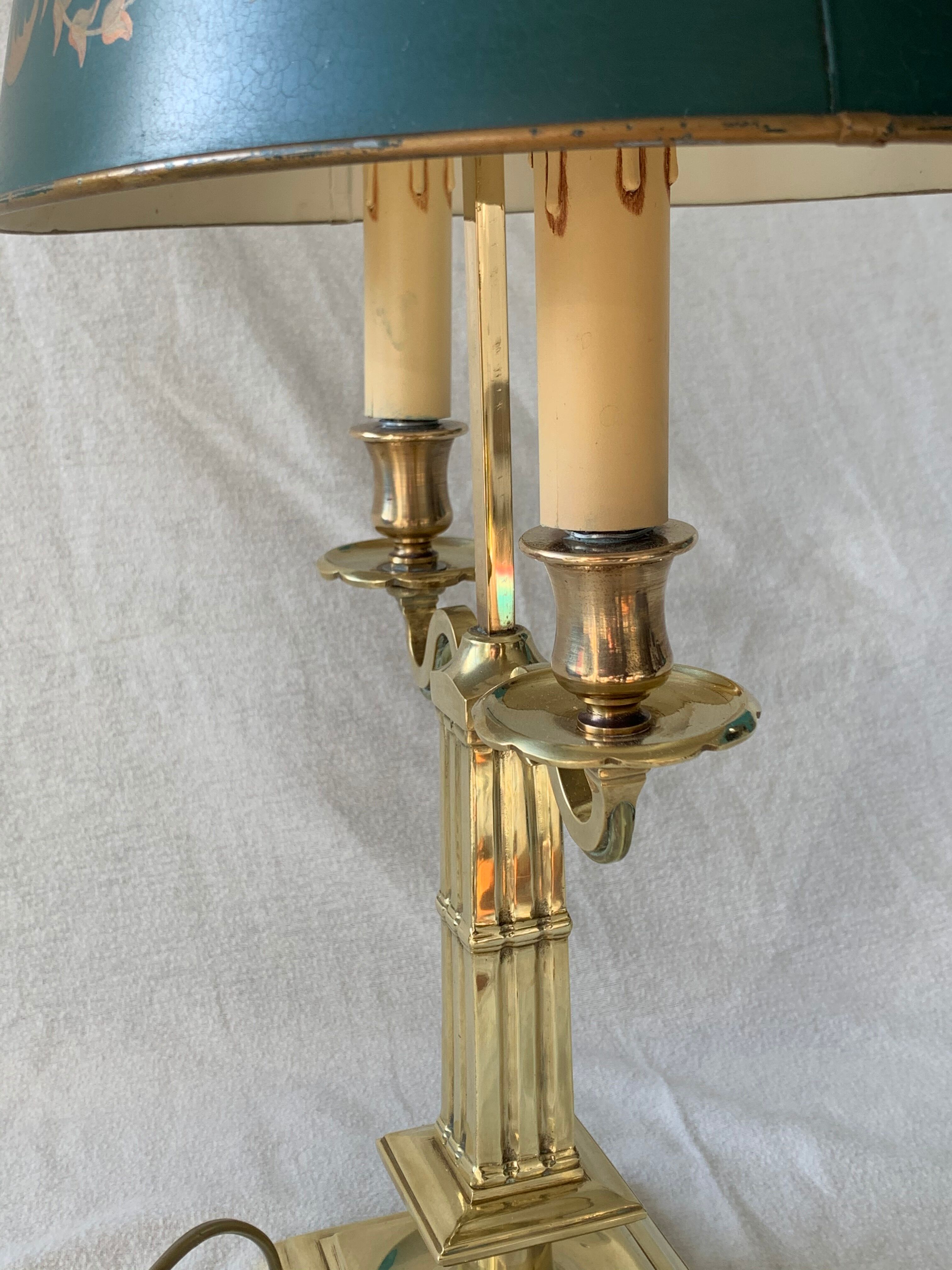 Lucien Gau's gilded bronze water bottle lamp Directoire style, 20th century