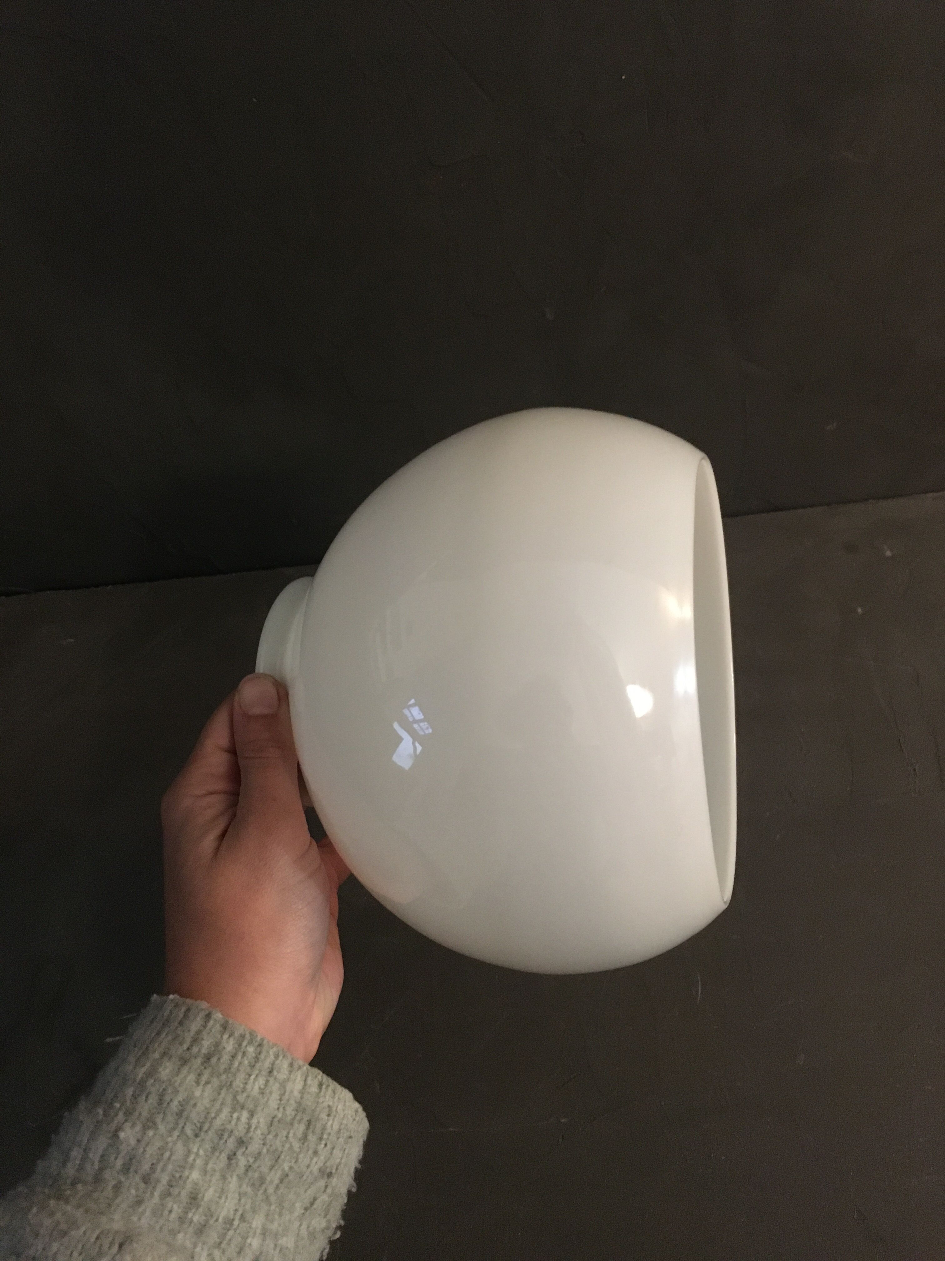 White glass globe