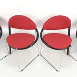 Set of 4 Vintage Dining Chairs by Castelijn 80's