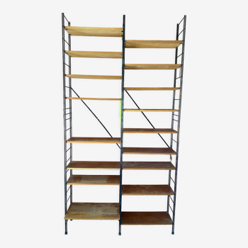 Vintage wired standing shelves