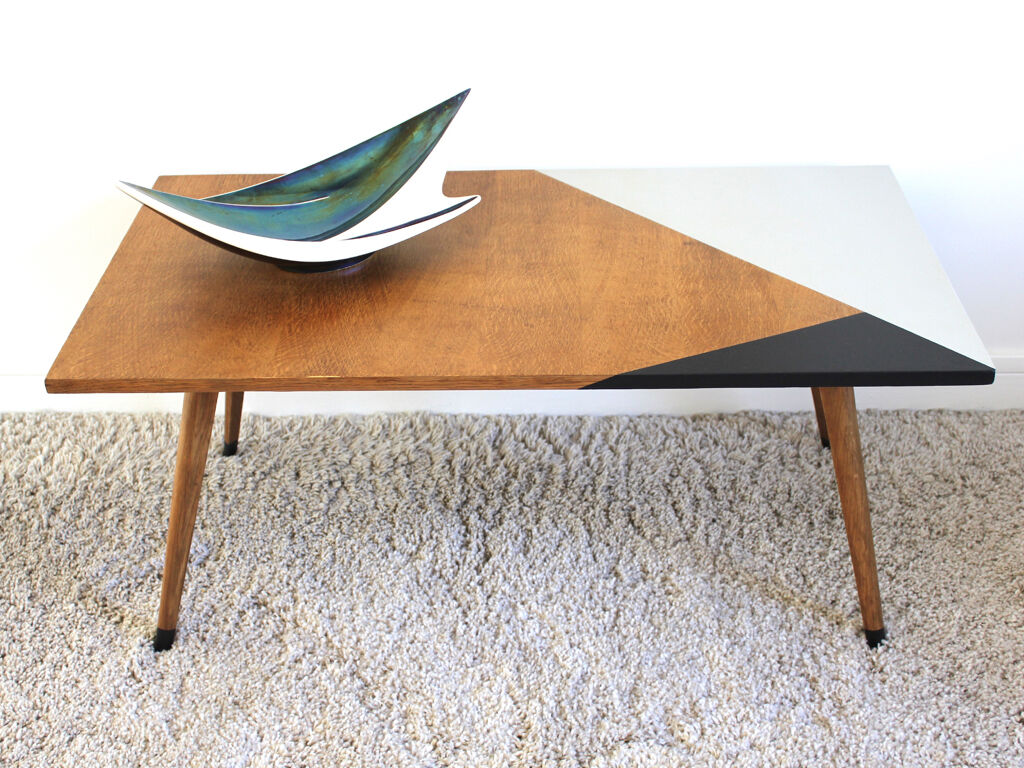 Table basse en bois des années 50