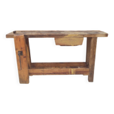 Oak workbench + press