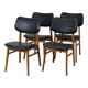 Vintage Design Chairs Beech Wood Black Skai Leather East Germany Möbel 1960