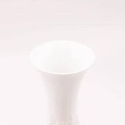 Vintage white porcelain vase Royal Porzellan Royal Bavaria KPM with textured patterns.