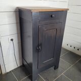 Jam jar in satin black patinated oak