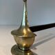 Pair of Bronze Chenets in Neoclassical Style in the Form of an Oil Lamp