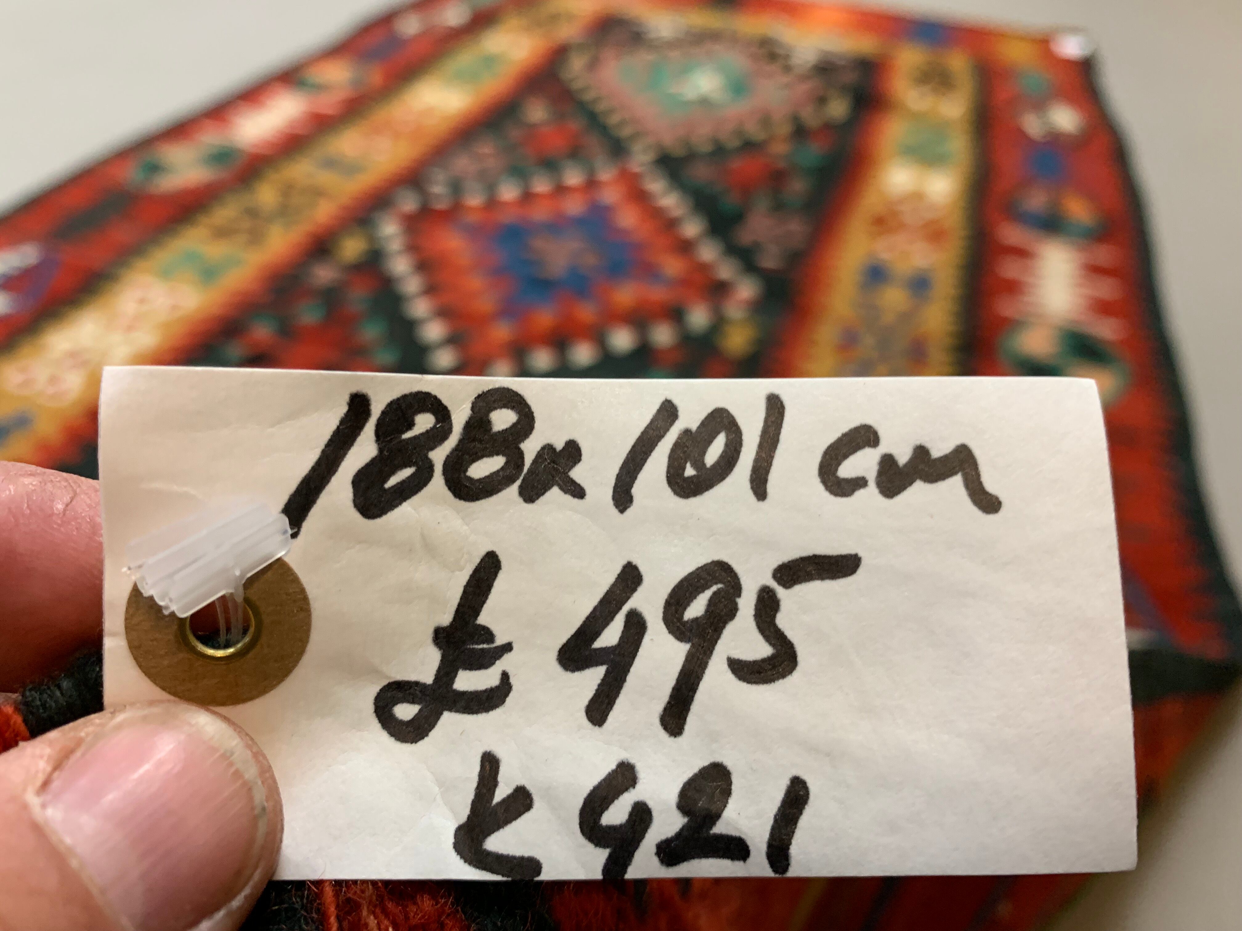 Turkish kilim kelim rug - 188x101 cm