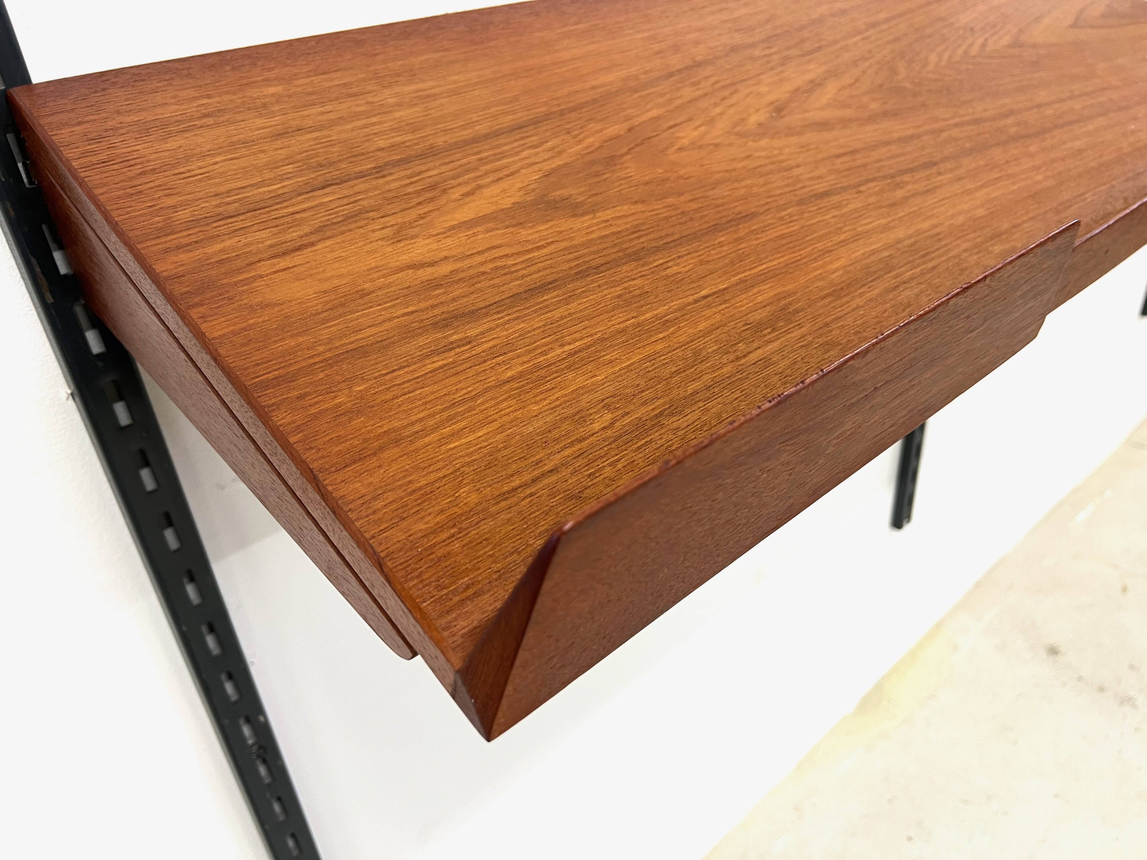 Teak Vintage Magazine Shelf By Kai Kristiansen For FM Modular Wall System.