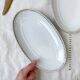 2 Bavarian white and gold porcelain dishes, "Annabell" model