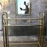 Golden dressing table and armchair