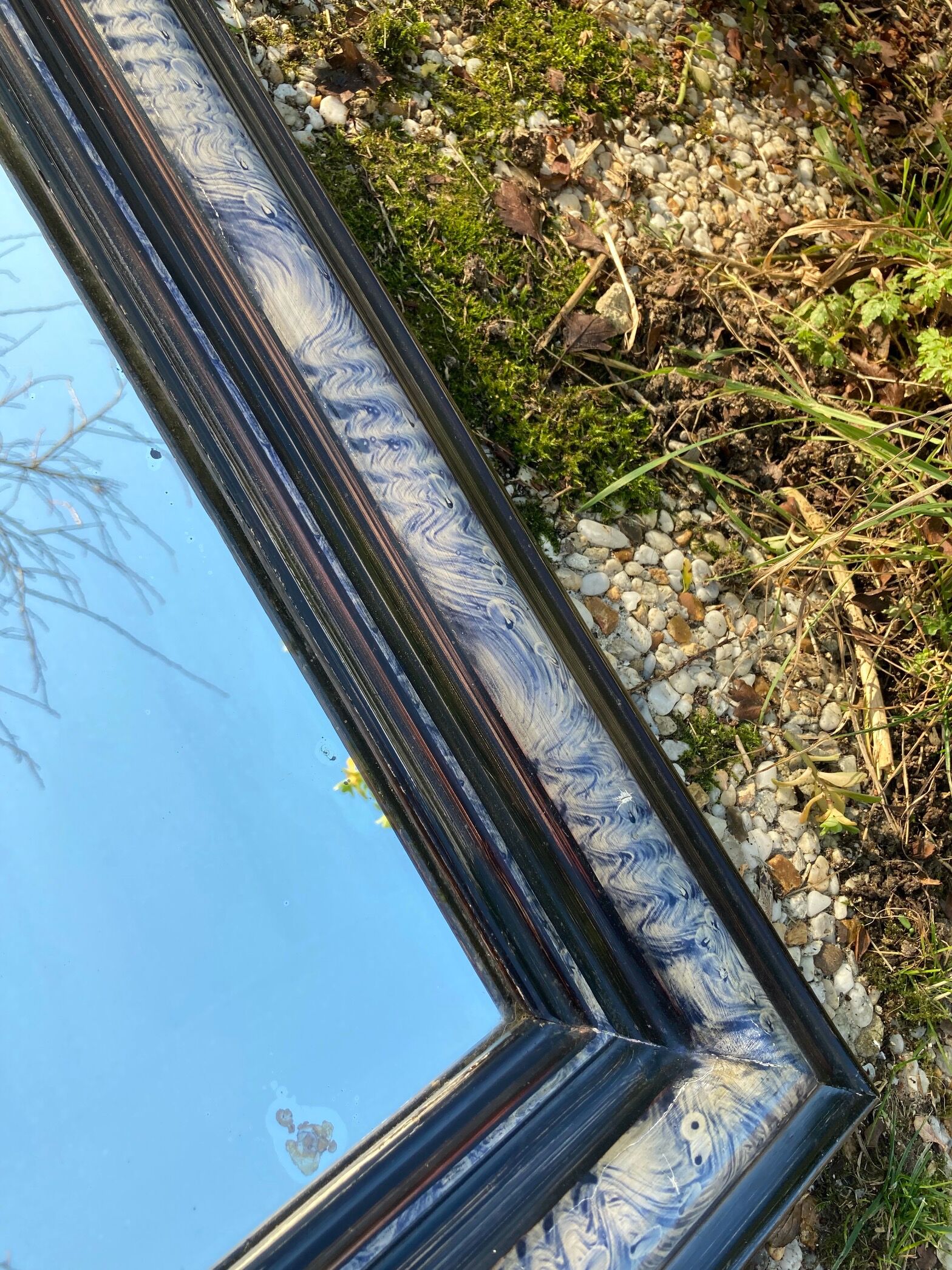 Antique Louis Philippe mirror 69x54cm