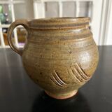 Stoneware pitcher signed JG