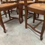 Set of eight Regency style chairs in solid oak, 20th century