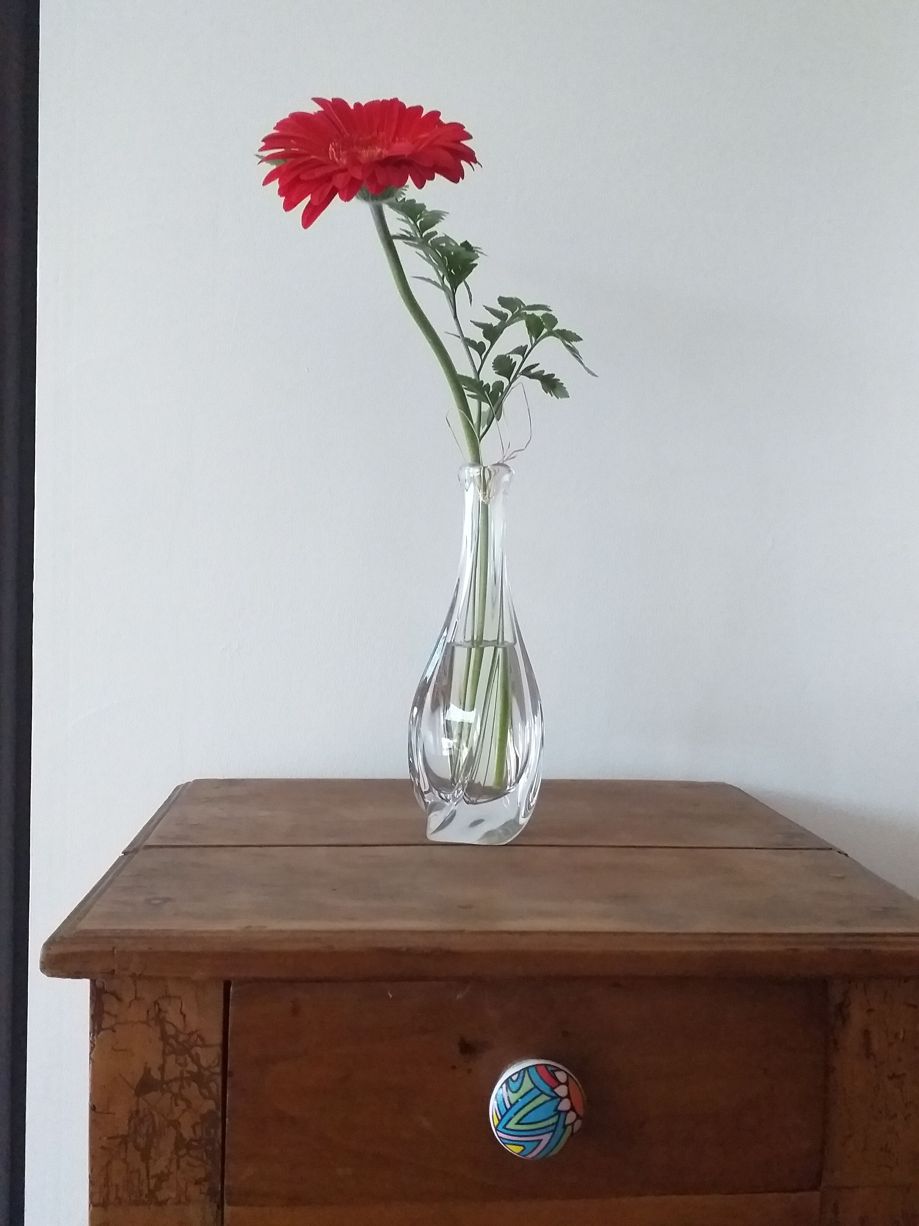 St. Louis crystal twisted soliflore vase