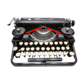 1926 new tape revised black tape underwood typewriter 3 bank