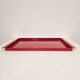 Vintage Italian Red Metal Trays / Mid-Century Modern Decorative Servin