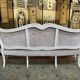 Louis XV taupe and cream style sofa