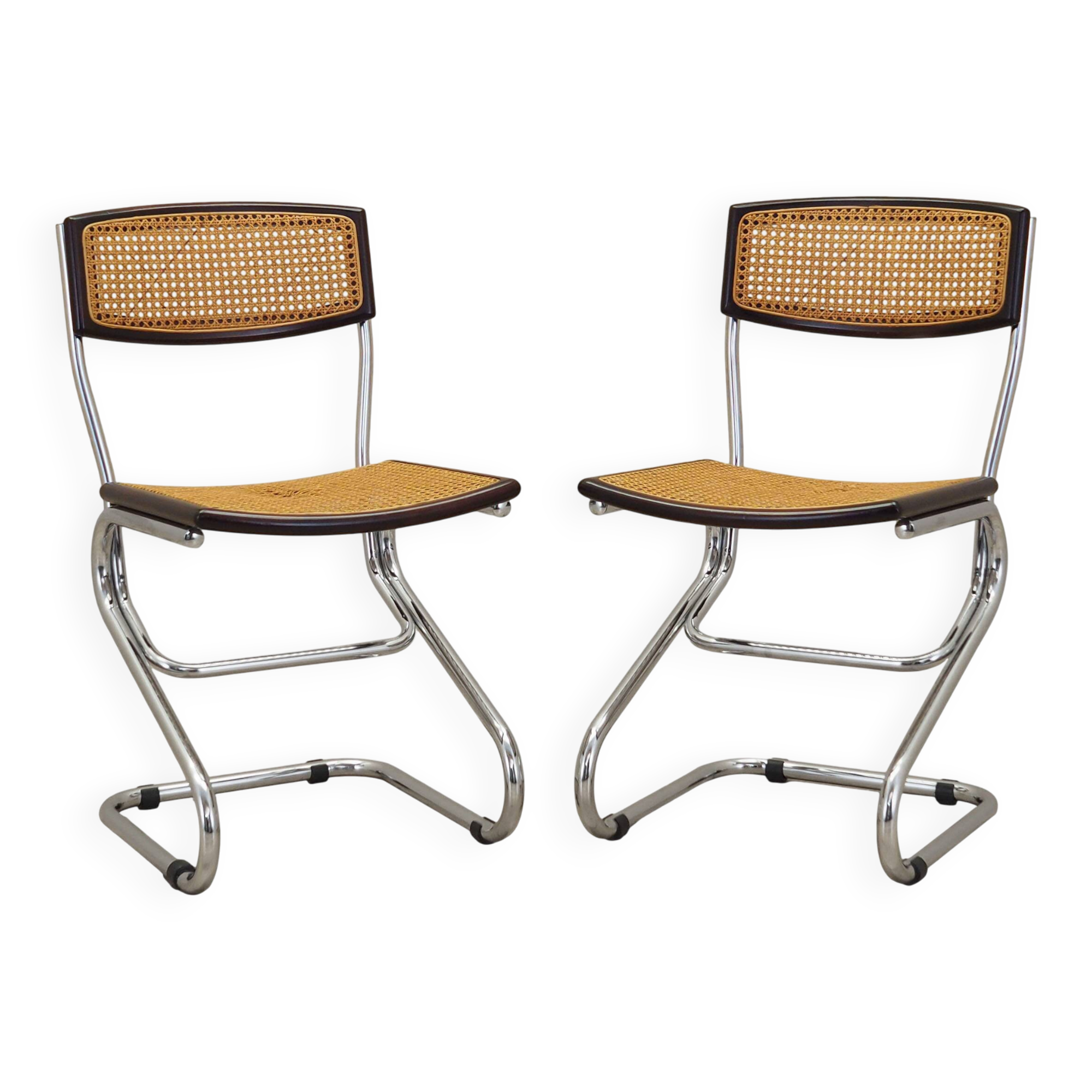 Set of two chairs, Bauhaus design, 1960s, production: Italy