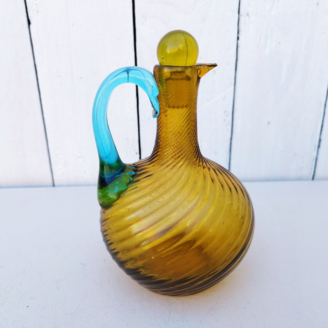 Old glass decanter Georges Sand Vintage