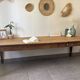 Authentic vintage farmhouse table from the 1950s in solid oak.