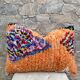 Vintage Berber Kilim cushion cover: Moroccan wool cushion.