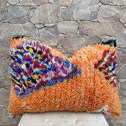 Vintage Berber Kilim cushion cover: Moroccan wool cushion.