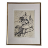 Numbered lithograph after Toulouse-Lautrec - "Panel Work Through a Hoop", 1952