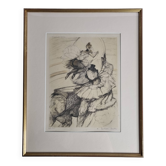 Numbered lithograph after Toulouse-Lautrec - "Panel Work Through a Hoop", 1952