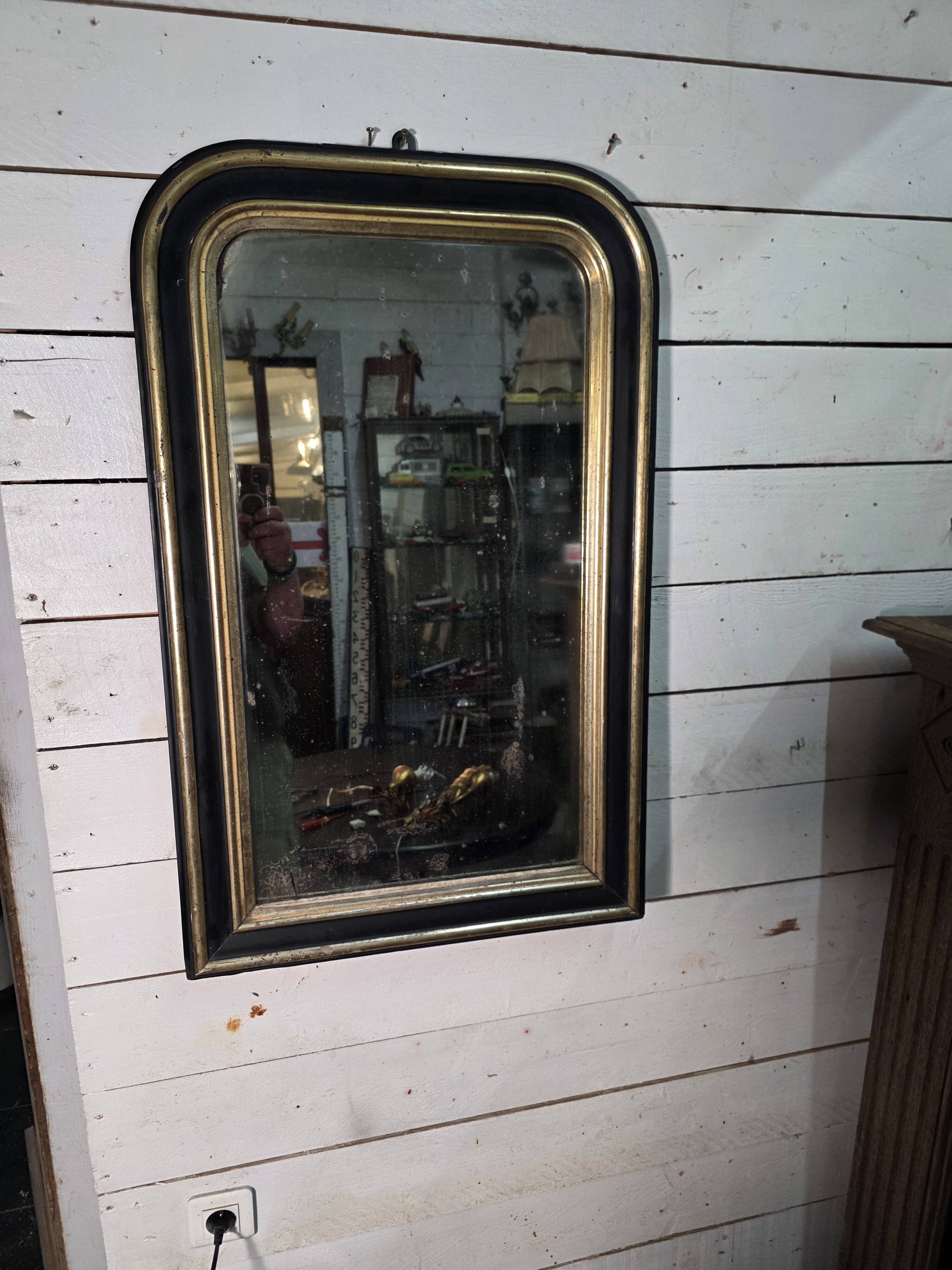 Miroir style Napoléon III du XIXème , 90×57cm