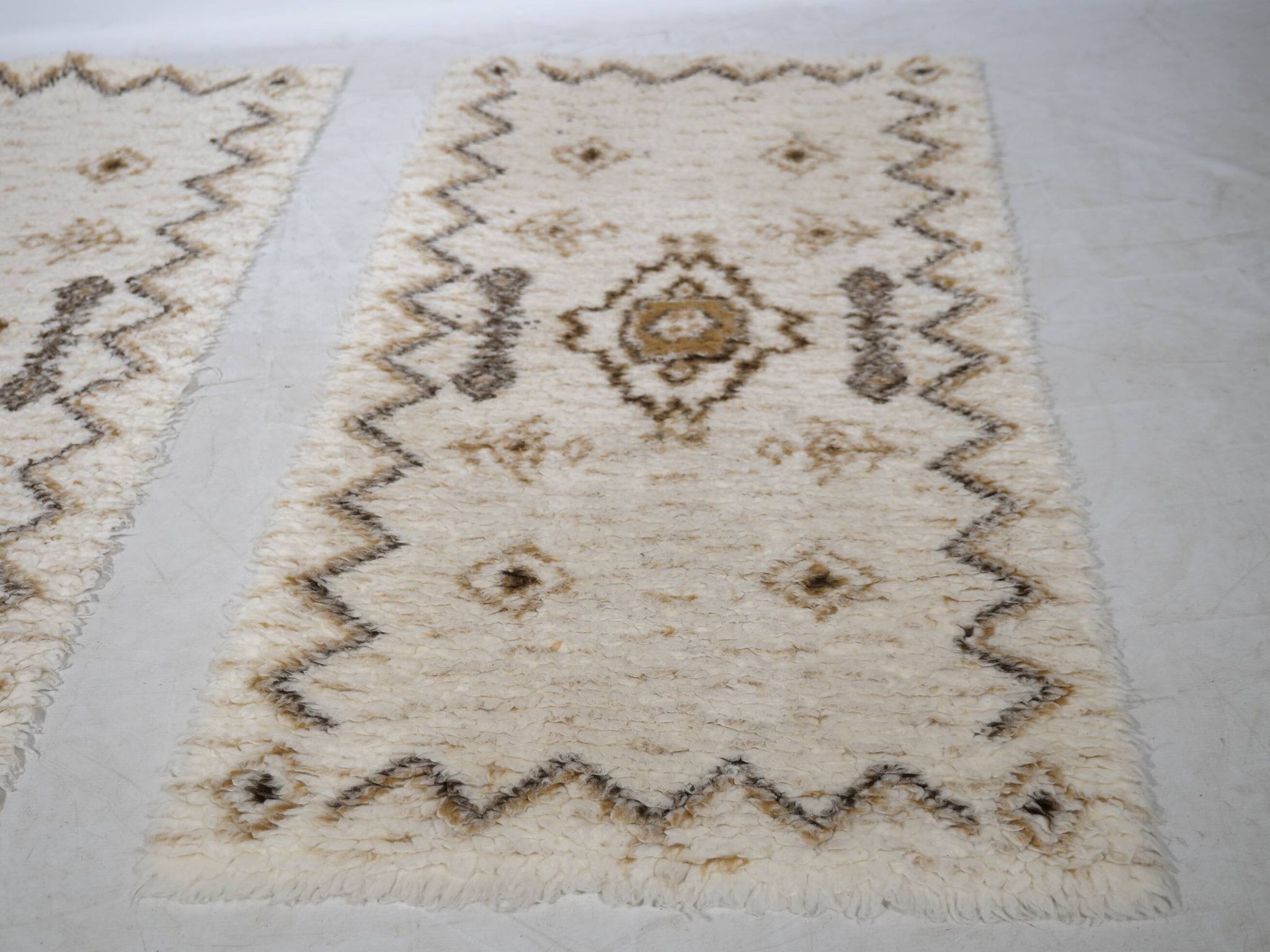 Set of 2 Moroccan Berber Wool Rugs, Mid-Century, 1960s