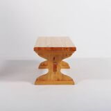 Small solid pine bench-coffee table from 1980’s, Sweden