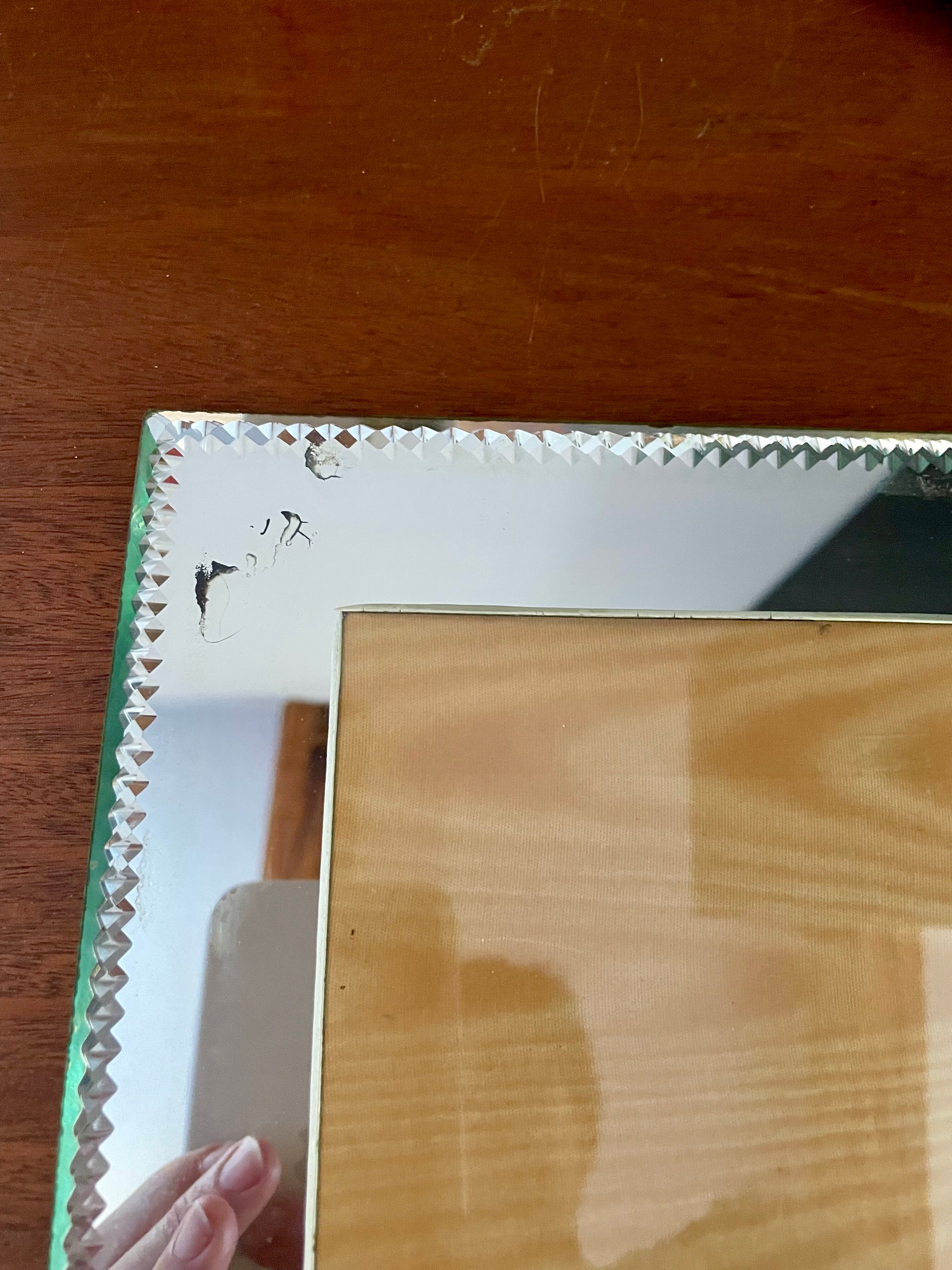 Antique mirror frame for photo