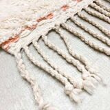 Tapis fait main multicolore Orange, gris, bleu, jaune... taille 150x250cm