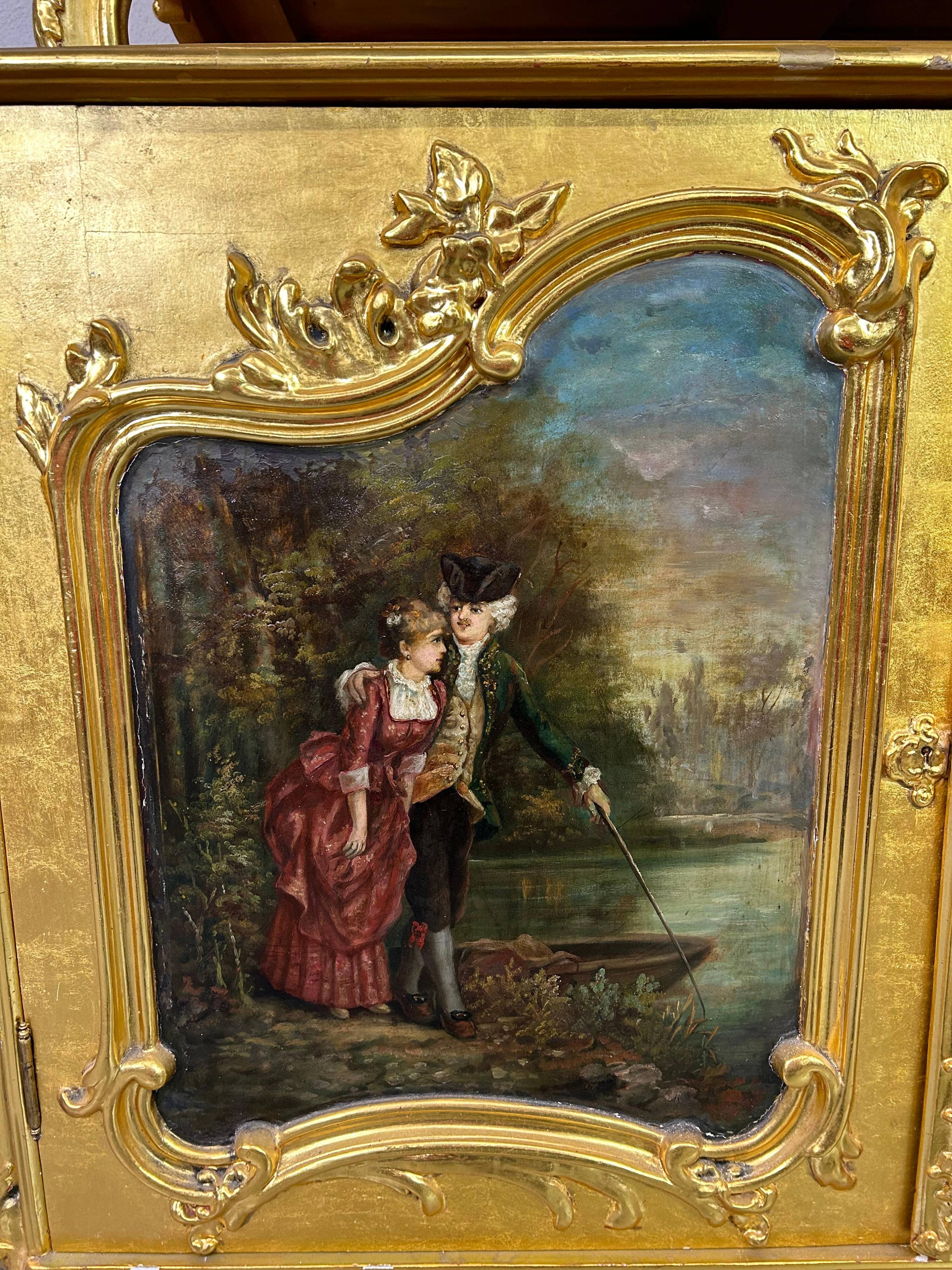 Enfilade Rococo dorée XVIIIe siècle