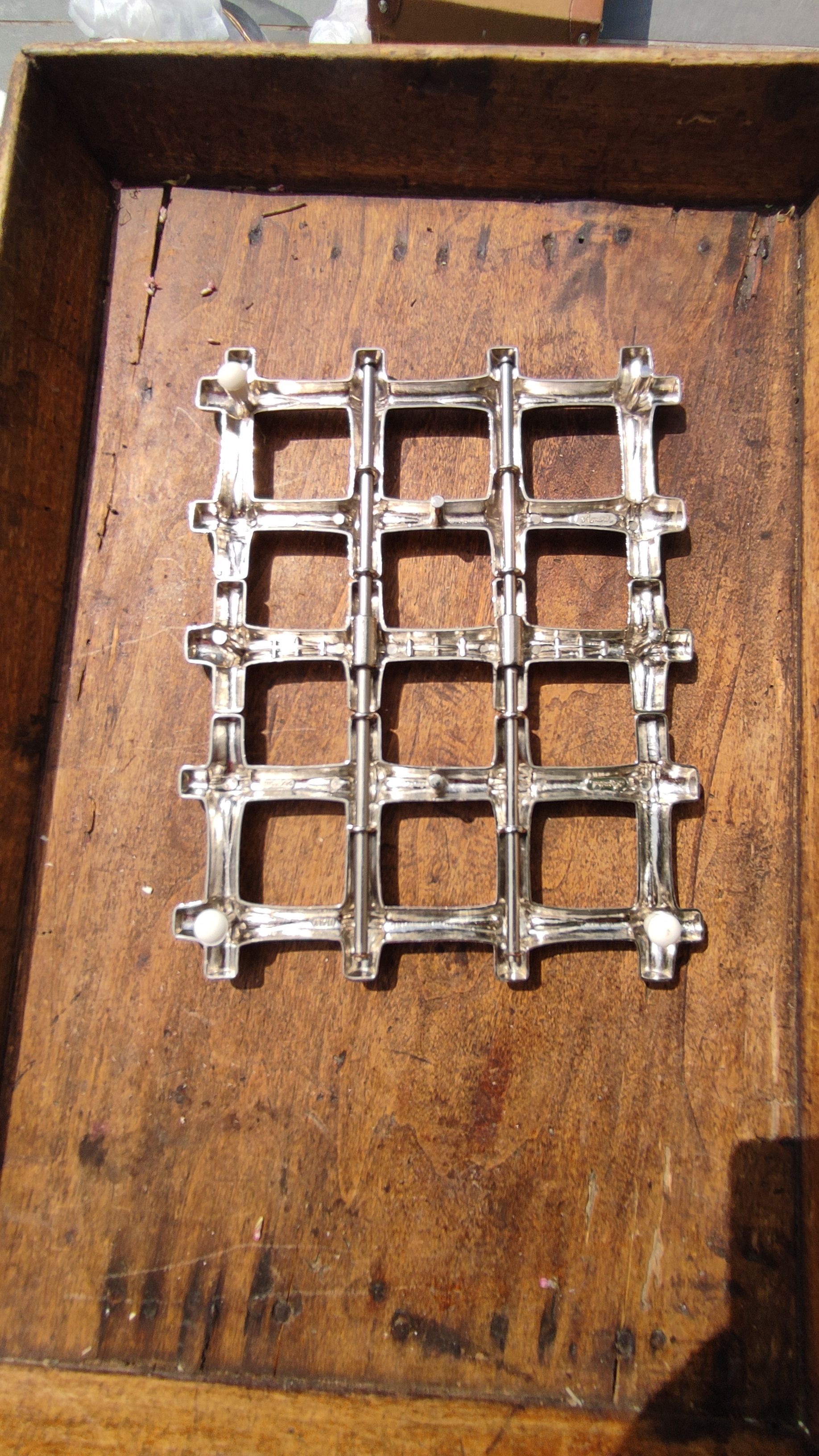 Vintage stretchy underside in silver metal Italy
