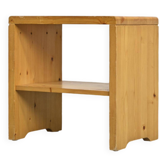 Bedside table of Les Arcs in solid pine, circa 1975