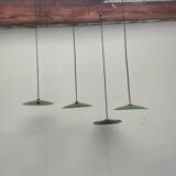 Enameled sheet metal pendant lights