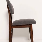 Chaise bouclée gris foncé du 20ème siècle, 1960