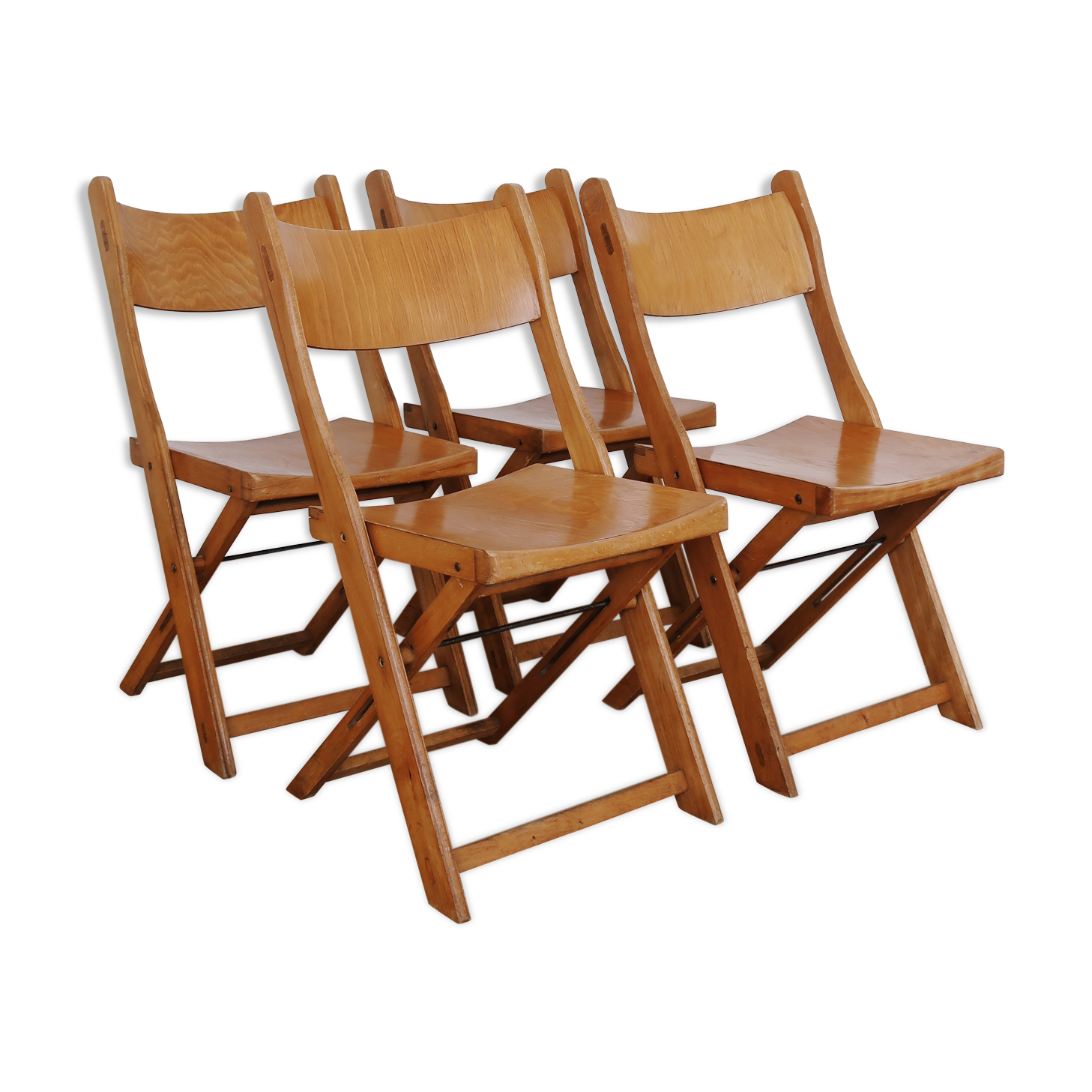 Set of 4 folding chairs in wood 70