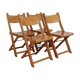 Set of 4 folding chairs in wood 70