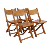 Set of 4 folding chairs in wood 70