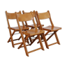 Set of 4 folding chairs in wood 70