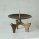 Brutalist sand-cast iron candlestick, 1960s